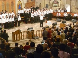 This particular choir was composed of members from various churches, of different denominations. All worship leaders, as well as speakers, however, were Orthodox. 