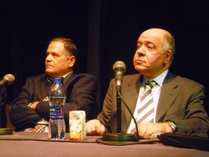 Muhi al-Din Shihab (L) and Assaad Chaftari (R)