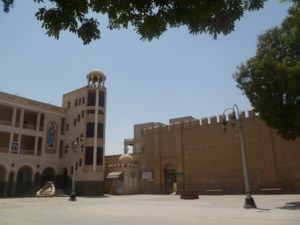 Almost all Coptic monasteries have been modernized. Here inside you can see the old versus the new.
