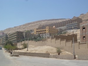 Returning now to the first scene, this is the Dronka Monastery on the edge of the Asyut Mountains. The connection with the Holy Family tradition is tenuous, and only accepted by church hierarchy in the 1970s. It has since been massively expanded from... 