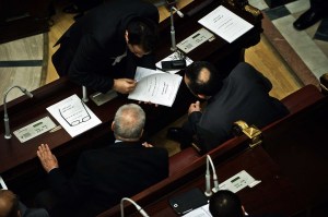 During final discussions over the constitutional text