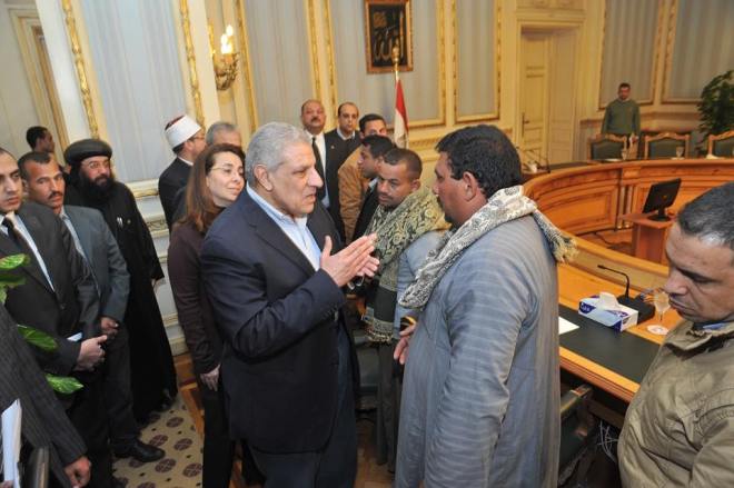 On February 14, Prime Minister Ibrahim Mehlab met with the families, promising best efforts and to take care of them while in Cairo.