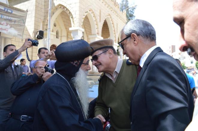 Bishop Kyrillos of Nag Hamadi received Sohag governor Gen. Abd al-Hamid al-Hegan