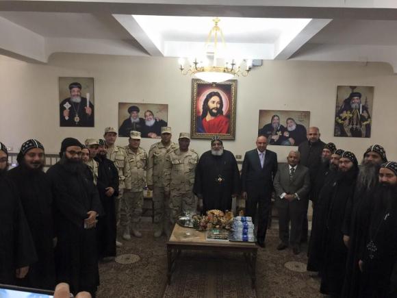 A military designation visited the St. Mina Monastery outside Alexandria