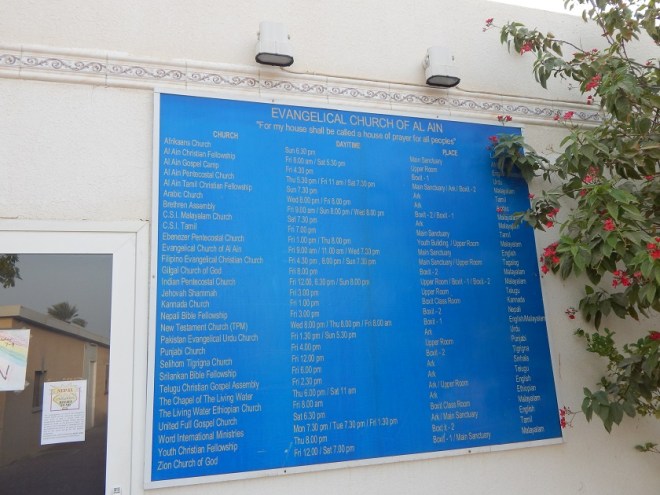 List of Churches within the Evangelical Church of al-Ain