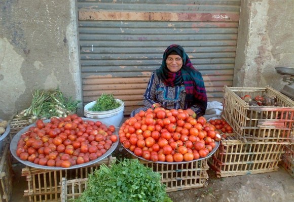 Egyptian woman selling vegetables (from copticorphans.org)