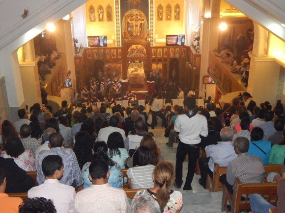 A full church for the papal visit