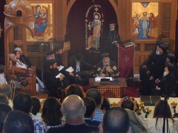 Pope Tawadros at St. Mark's Church in Maadi, Cairo